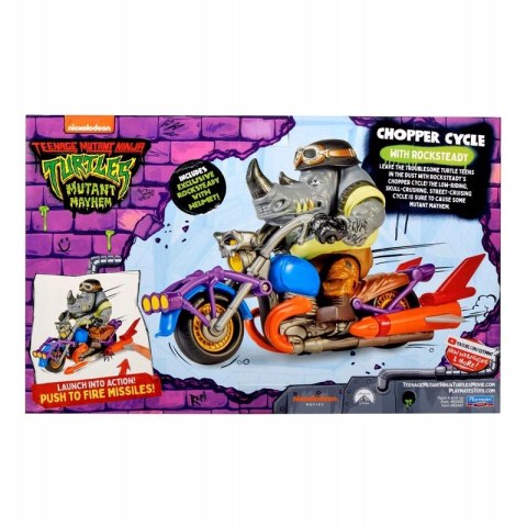 Turtles Rocksteady Cycle, pojazd z figurką Wojownicze Żółwie Ninja