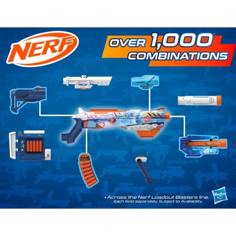 Nerf Loadout Arctic Zerostriker wyrzutnia z akcesoriami i 24 strzałkami