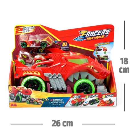 T-Racers Squad Launcher Dragon Ciężarówka Wyrzutnia 2 Ekskluzywne auta