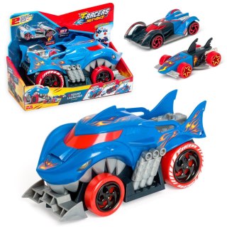 T-Racers Squad Launcher Shark – Ciężarówka Wyrzutnia z 2 Ekskluzywnymi Samochodami