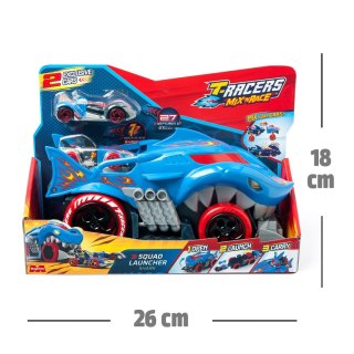 T-Racers Squad Launcher Shark – Ciężarówka Wyrzutnia z 2 Ekskluzywnymi Samochodami