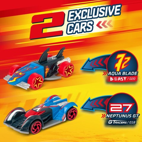 T-Racers Squad Launcher Shark – Ciężarówka Wyrzutnia z 2 Ekskluzywnymi Samochodami