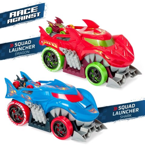 T-Racers Squad Launcher Shark – Ciężarówka Wyrzutnia z 2 Ekskluzywnymi Samochodami