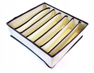 Organizer na bieliznę do szuflady odcienie brązu i beżu 7 przegródek