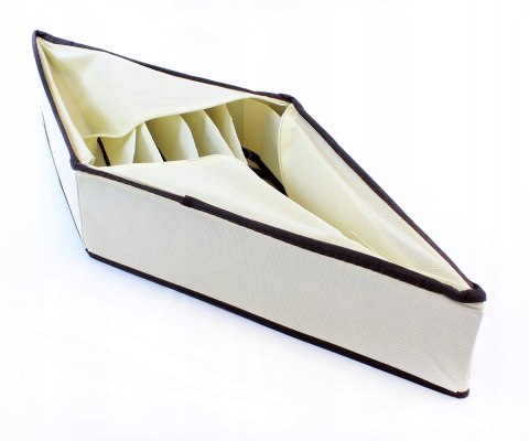 Organizer na bieliznę do szuflady odcienie brązu i beżu 7 przegródek