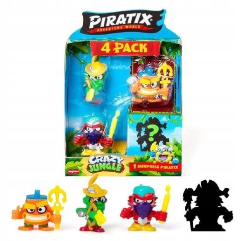 PIRATIX Crazy Jungle Zestaw 4 figurek 4 pak figurki kolekcjonerskie