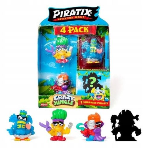 PIRATIX Crazy Jungle Zestaw 4 figurek 4 pak figurki kolekcjonerskie