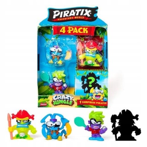 PIRATIX Crazy Jungle Zestaw 4 figurek 4 pak figurki kolekcjonerskie