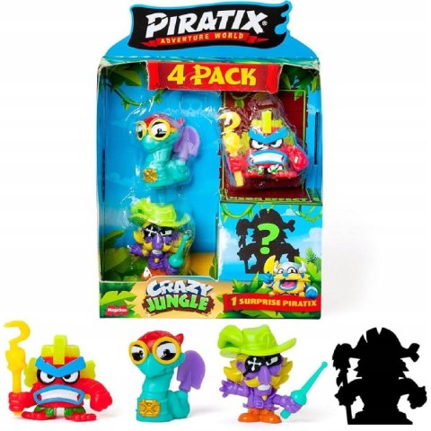 PIRATIX Crazy Jungle Zestaw 4 figurek 4 pak figurki kolekcjonerskie