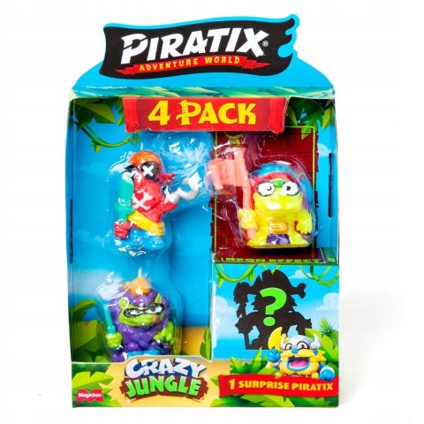 PIRATIX Crazy Jungle Zestaw 4 figurek 4 pak figurki kolekcjonerskie