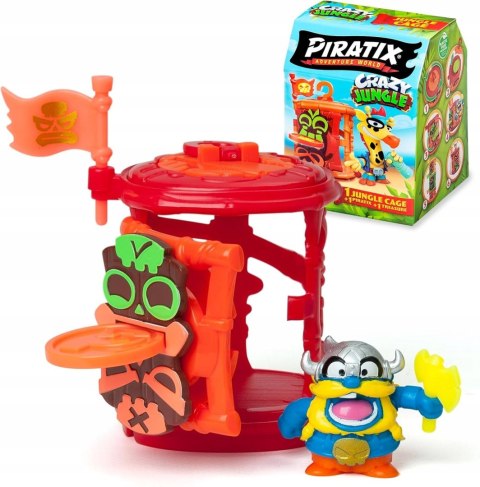 Piratix Crazy Jungle Klatka Kryjówka + Figurka pirata z Piratix