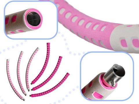 Hula hop koło odchudzające fitness składane 85 cm wielokolorowy