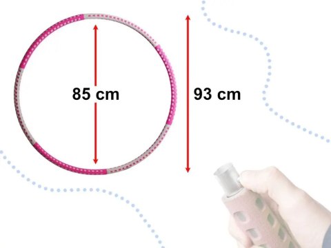 Hula hop koło odchudzające fitness składane 85 cm wielokolorowy