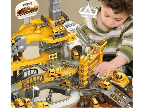 Zjazd samochodowy Tor Kulkowy PLAC BUDOWY Garaż Parking Zjeżdżalnia Dźwig