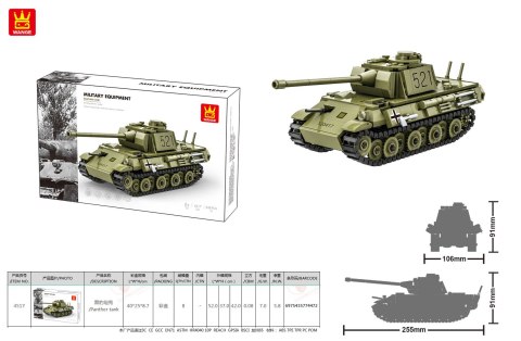 Czołg Pantera z II Wojny Światowej – Zestaw Klocków 638 el.