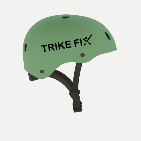 Kask rowerowy dla dziecka Trike Fix dziecięcy regulowany LED M 55-58cm zielony ciemny