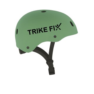 Kask rowerowy dla dziecka Trike Fix dziecięcy regulowany LED M 55-58cm zielony ciemny