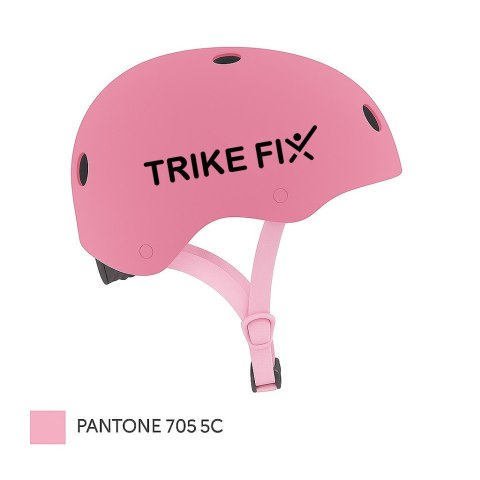 Kask rowerowy dla dziecka Trike Fix dziecięcy regulowany LED S 48-54cm różowy
