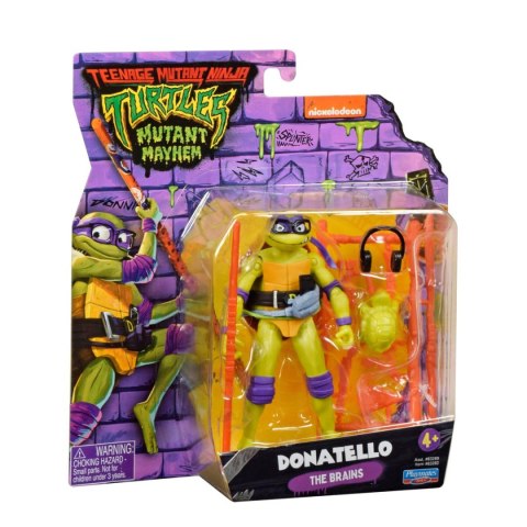 WOJOWNICZE ŻÓŁWIE NINJA Movie Mutant Mayhem Donatello podstawowa figurka akcji, figurka, 14 cm