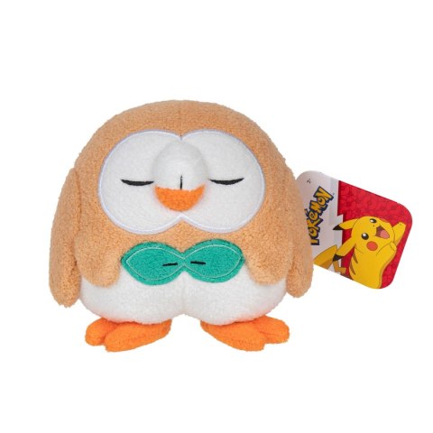 POKEMON Śpiący Rowlet Seria 3, pluszak, 12 cm