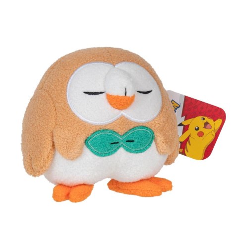 POKEMON Śpiący Rowlet Seria 3, pluszak, 12 cm