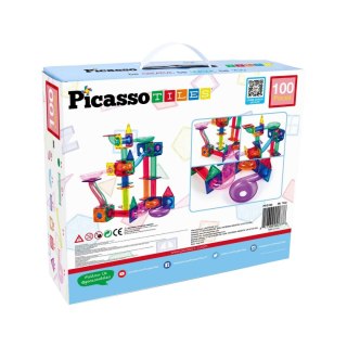 PICASSO TILES Tor Kulkowy 100 Elementów, klocki magnetyczne