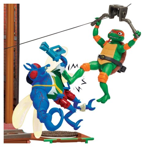 WOJOWNICZE ŻÓŁWIE NINJA Movie Mutant Mayhem Serwer Lair, Kwatera w kanałach, zestaw