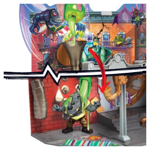 WOJOWNICZE ŻÓŁWIE NINJA Movie Mutant Mayhem Serwer Lair, Kwatera w kanałach, zestaw