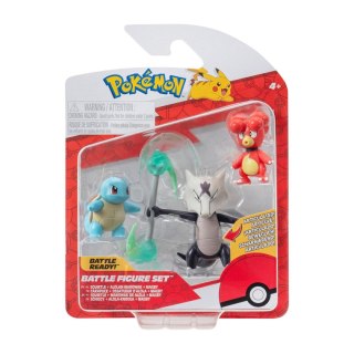 POKEMON Figurki Bitewne Magby, Squirtle i Alolan Marowak, figurki