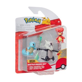 POKEMON Figurki Bitewne Magby, Squirtle i Alolan Marowak, figurki