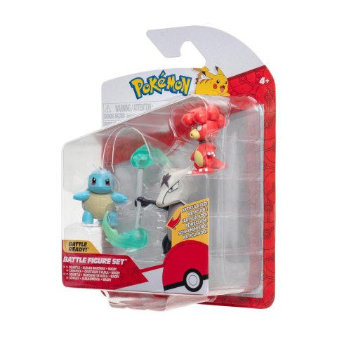 POKEMON Figurki Bitewne Magby, Squirtle i Alolan Marowak, figurki
