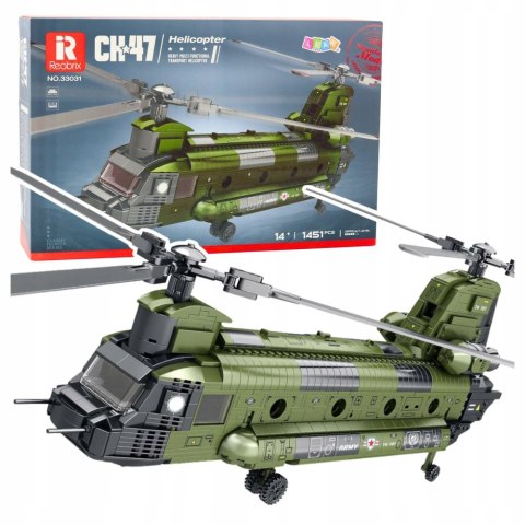 Helikopter Wojskowy CH-47 Chinook klocki 1451el. Zestaw Klocków Reobrix