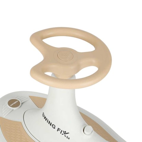 Jeździk grawitacyjny świecące koła LED z muzyką grający 76cm beżowy max 100kg