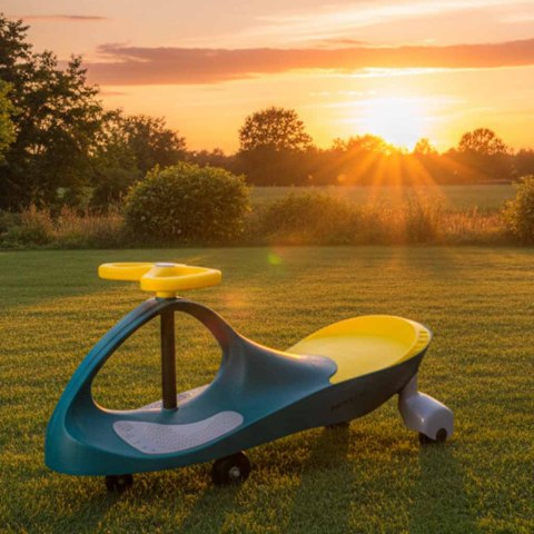 Jeździk grawitacyjny świecące koła LED zielono żół