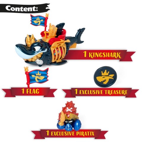 KingShark Piratix Golden Teeth figurka + rekin