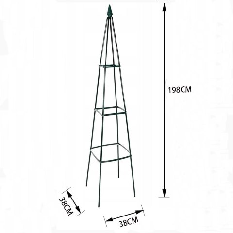 Pergola podpora LUARO ogrodowa na kwiaty stojak na róże pnące piramida metalowa