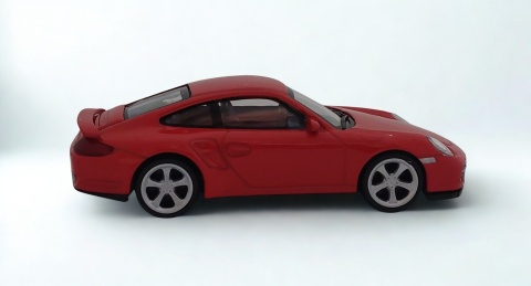 Porsche 911 Turbo Red Samochód Die-Cast 1:43 auto do kolekcji i zabawy