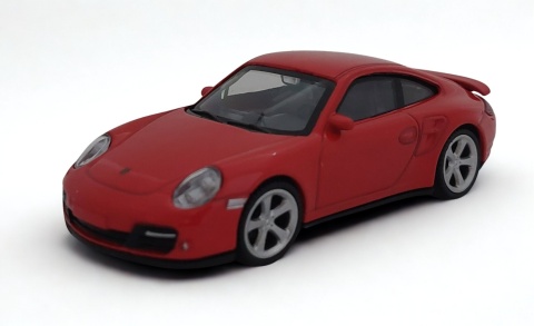 Porsche 911 Turbo Red Samochód Die-Cast 1:43 auto do kolekcji i zabawy