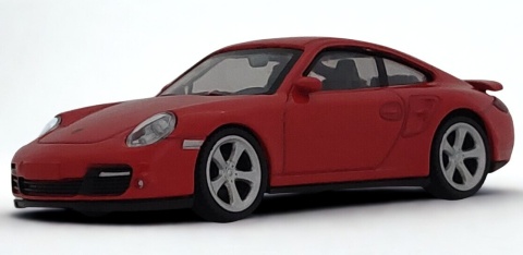 Porsche 911 Turbo Red Samochód Die-Cast 1:43 auto do kolekcji i zabawy