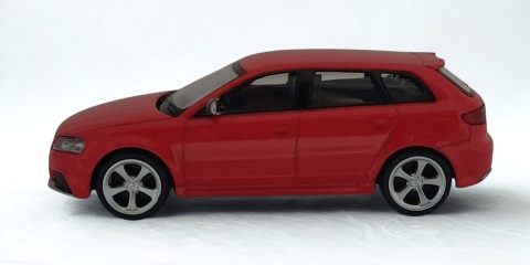 Audi RS3 Sportback Red Samochód Die-Cast 1:43 auto do kolekcji i zabawy