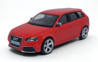 Audi RS3 Sportback Red Samochód Die-Cast 1:43 auto do kolekcji i zabawy