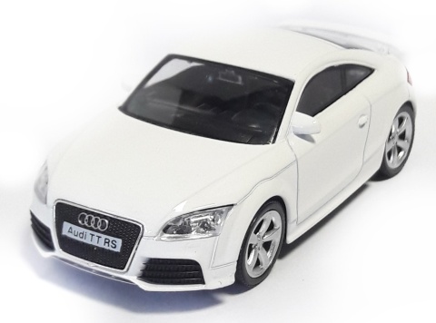 Audi TT Coupe biały Samochód Die-Cast 1:43 auto do kolekcji i zabawy