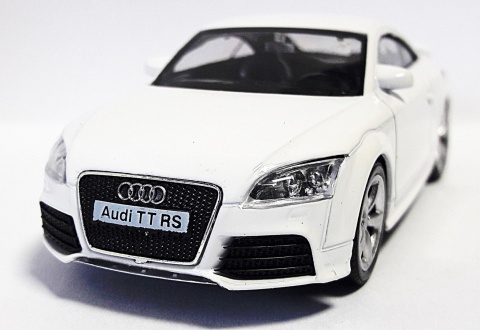 Audi TT Coupe biały Samochód Die-Cast 1:43 auto do kolekcji i zabawy