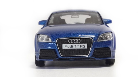 Audi TT Coupe niebieski Samochód Die-Cast 1:43 auto do kolekcji i zabawy