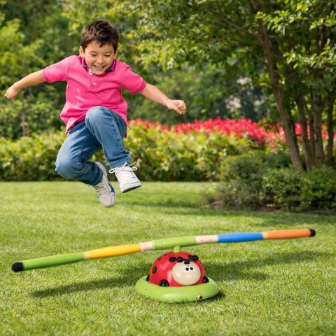 Gra sportowa zręcznościowa dla dzieci skakanka rzut do celu wyrzutnia biedronka 3w1