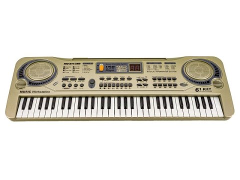 Keyboard MQ-811 Organki, 61 Klawiszy, Zasilacz, Mikrofon, USB Przecena 3