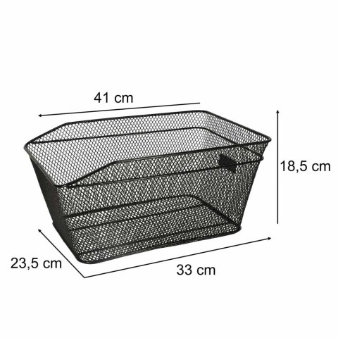 Koszyk na rower bagażnik metalowy czarny 25kg