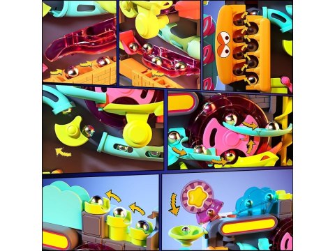 Kulkowy Tor Przeszkód Zjeżdżalnia Zjazd Dla Kulek Kulodrom Zabawka interaktywna