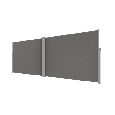 Markiza narożna boczna tarasowa LUARO parawan zwijany 181 x 620 cm szary