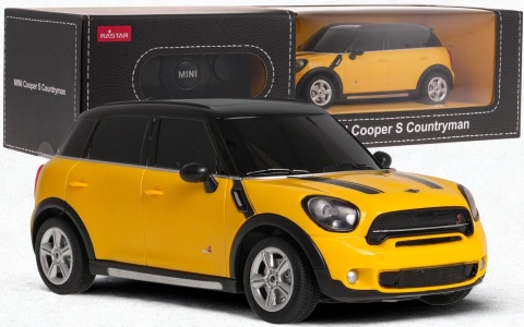 Mini Cooper S Countryman samochód zdalnie sterowany Żółty RASTAR 1:24